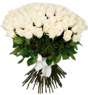 Белая роза Анастасия под ленту