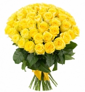 Розы желтые Илиос 60 см под ленту