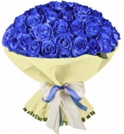 Букет из Синих роз в упаковке