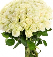 Розы белые Анастасия под ленту