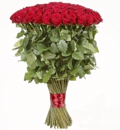 Розы красные 80 см под ленту